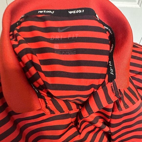 Nike Golf DriFit Mens Medium Striped Short Sleeve Polo - Picture 5 of 5